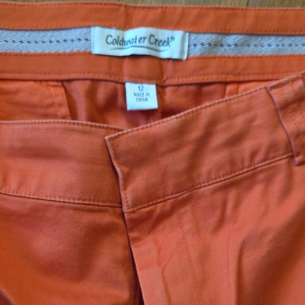 Coldwater Creek Orange Capris - Picture 2 of 3